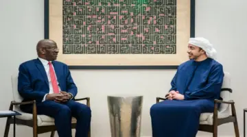 رئيس الدولة يتلقى رسالة خطية من رئيس موريتانيا تسلمها عبدالله بن زايد